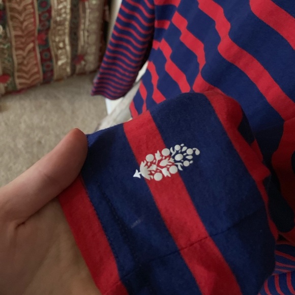 Free People-NWT Movement Red/Blue Stripped Hoodie - Picture 6 of 6